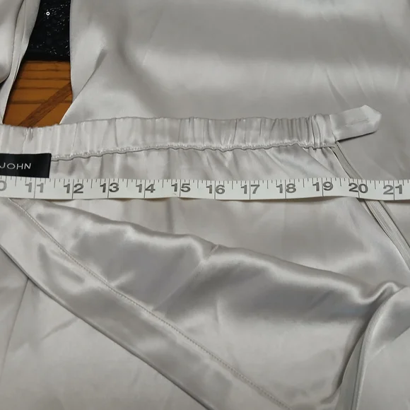 St. John Silver Gray Wide Leg Pants - Picture 10 of 12